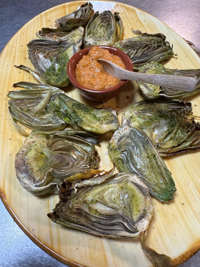 Alcachofas a la brasa
